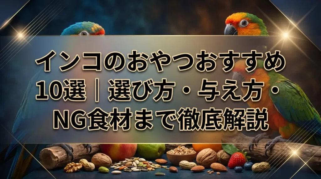 インコのおやつおすすめ10選｜選び方・与え方・NG食材まで徹底解説