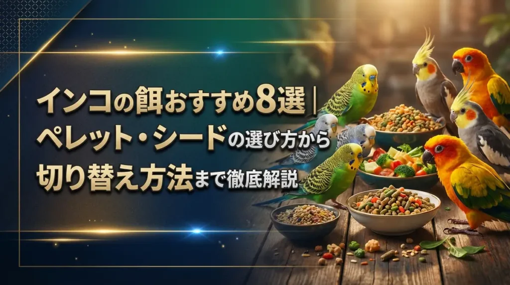 インコの餌おすすめ8選｜ペレット・シードの選び方から切り替え方法まで徹底解説