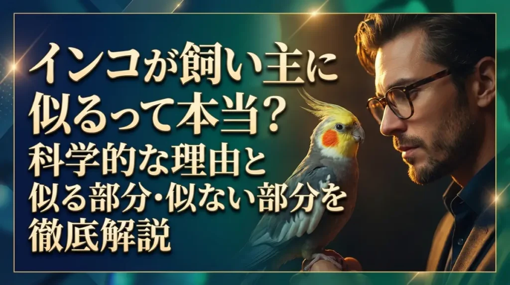 インコが飼い主に似るって本当？科学的な理由と似る部分・似ない部分を徹底解説