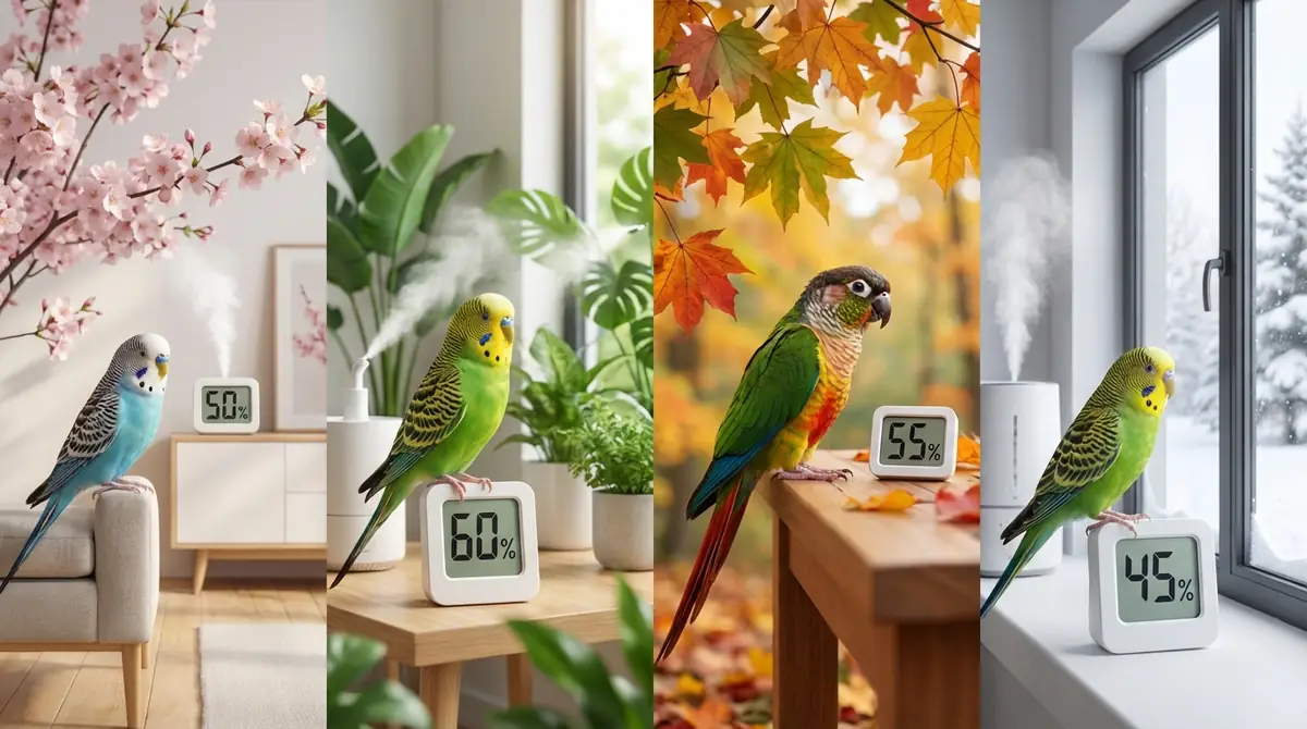 【季節別】インコの湿度管理の実践テクニック