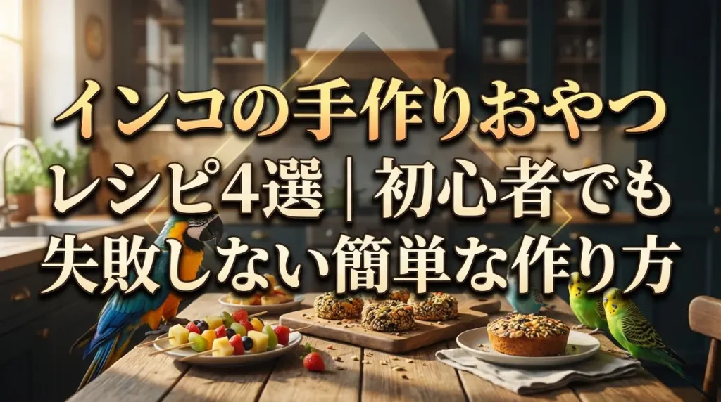 インコの手作りおやつレシピ4選｜初心者でも失敗しない簡単な作り方