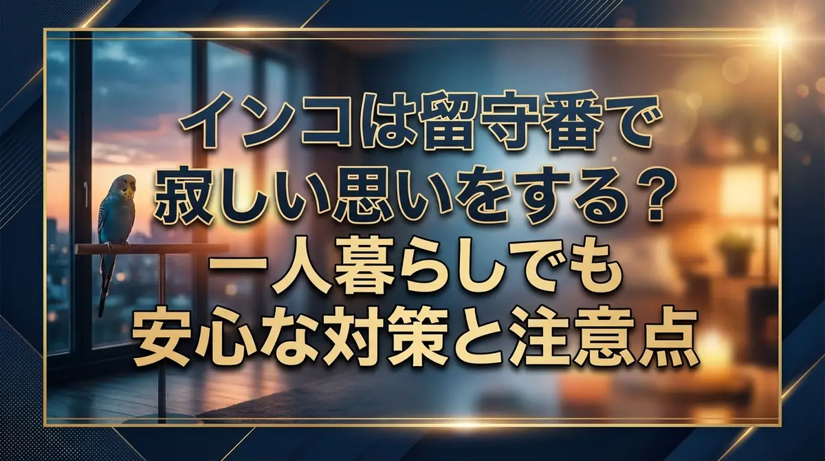 インコは留守番で寂しい思いをする?一人暮らしでも安心な対策と注意点