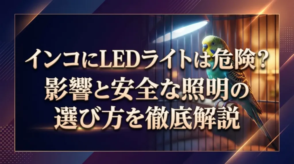 インコにLEDライトは危険？影響と安全な照明の選び方を徹底解説