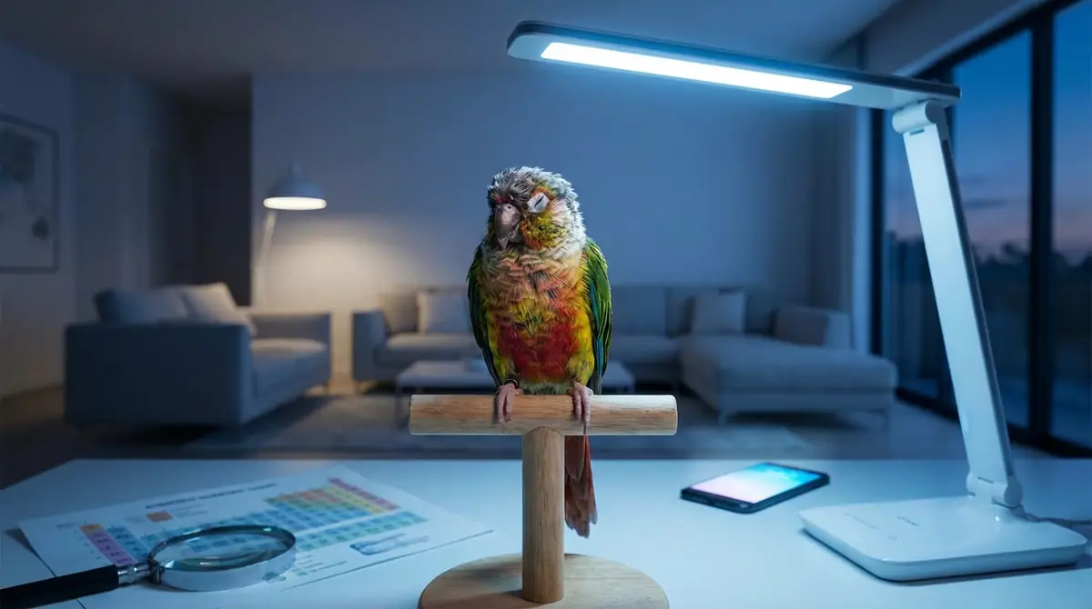 インコにLEDライトが悪影響を与える3つの科学的理由