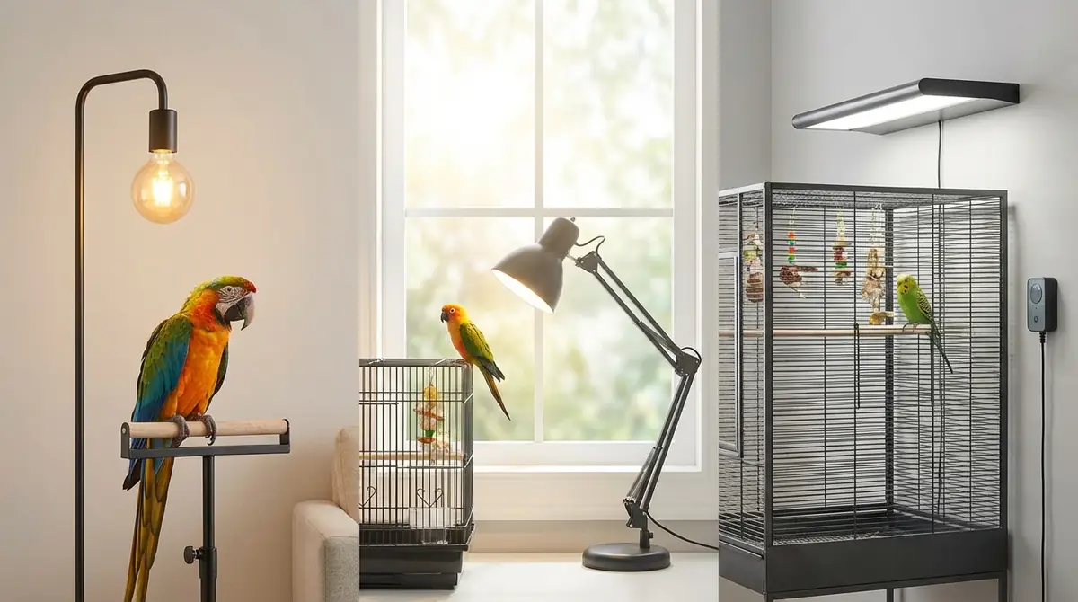 インコの照明環境を整える3つの選択肢