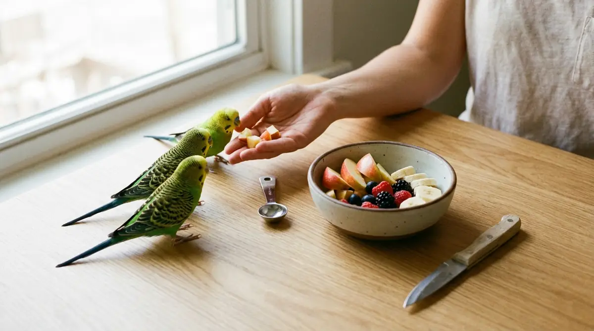 インコに果物をあげる正しい方法|量・頻度・下準備