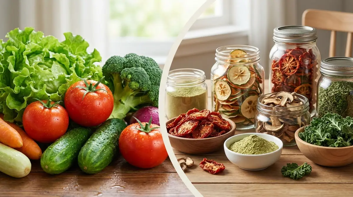 生野菜が難しい場合の代替案|乾燥野菜という選択肢