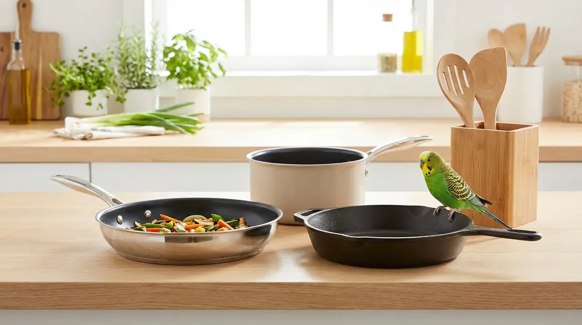 テフロンの代わりに使えるインコに安全な調理器具