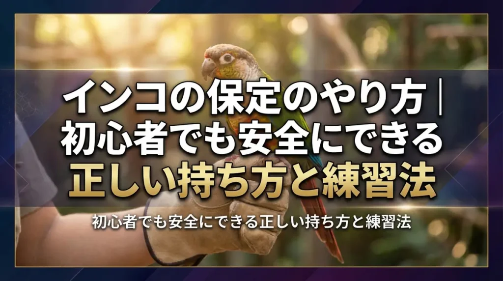 インコの保定のやり方｜初心者でも安全にできる正しい持ち方と練習法