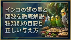 インコの餌の量と回数を徹底解説｜種類別の目安と正しい与え方