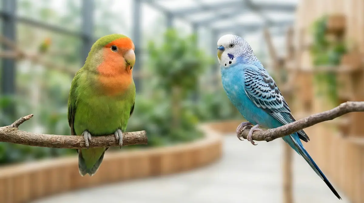 ボタンインコとコザクラインコの違い｜特徴を比較