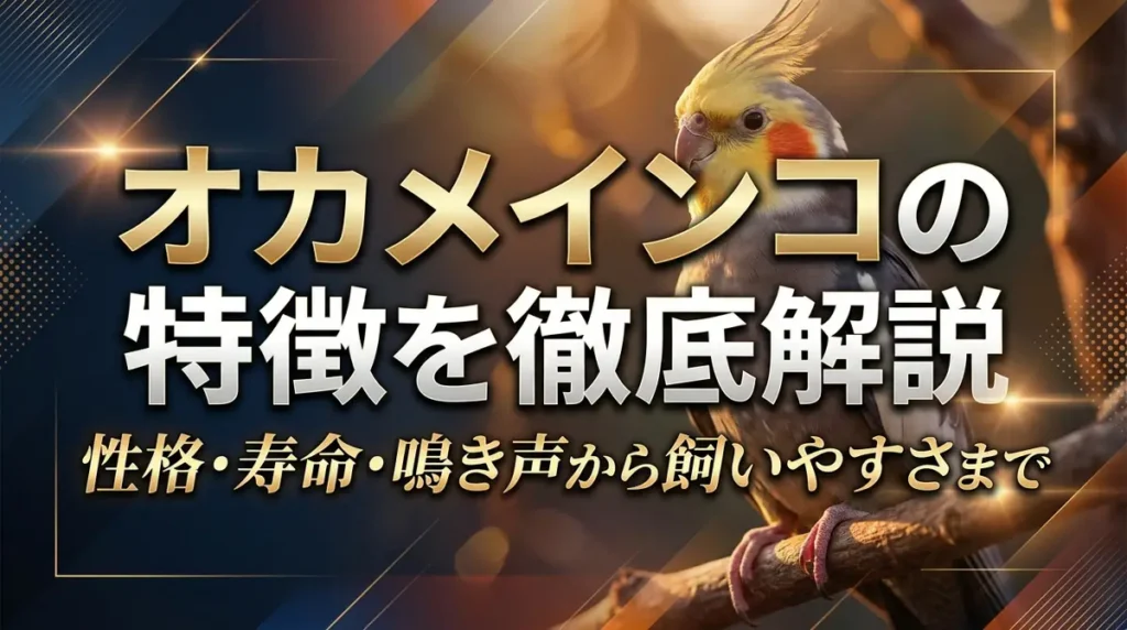 オカメインコの特徴を徹底解説｜性格・寿命・鳴き声から飼いやすさまで