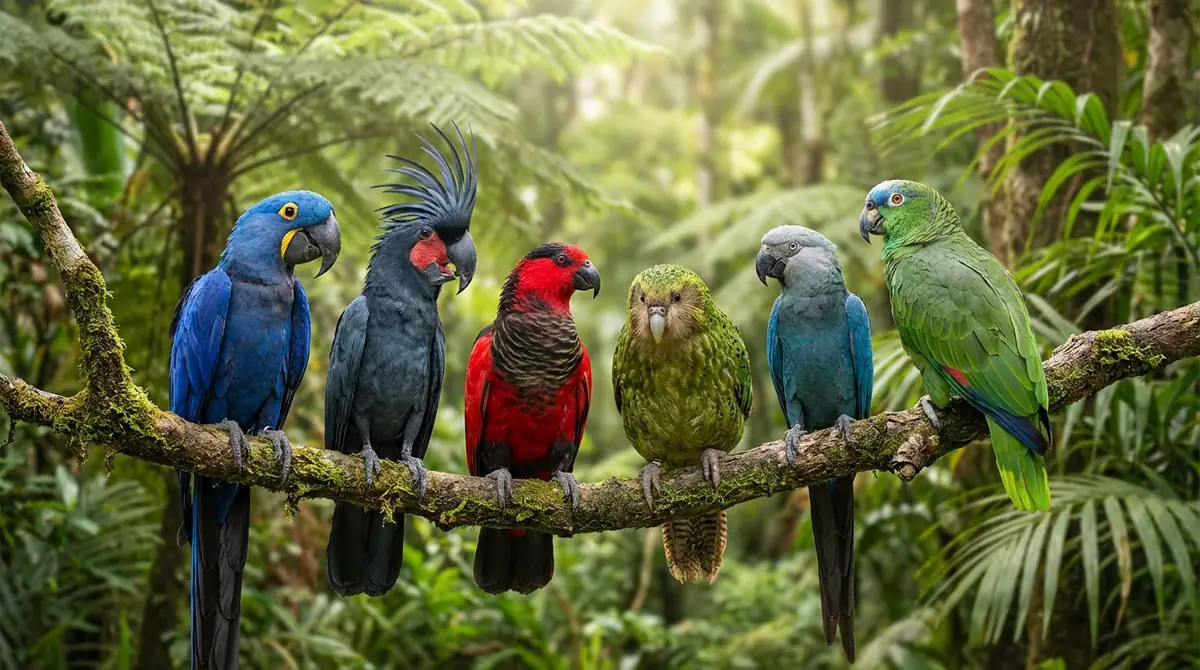 【図鑑】大型の珍しいインコ6選（体長30cm以上）