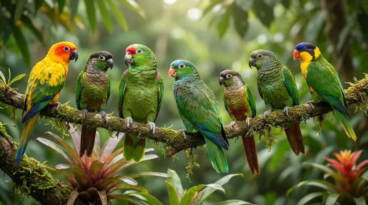 【図鑑】中型の珍しいインコ7選（体長20〜30cm）