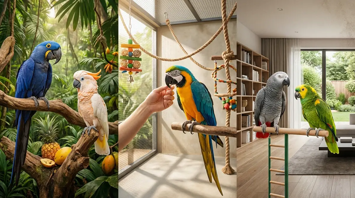 【タイプ別】あなたに合った大型インコの種類の選び方