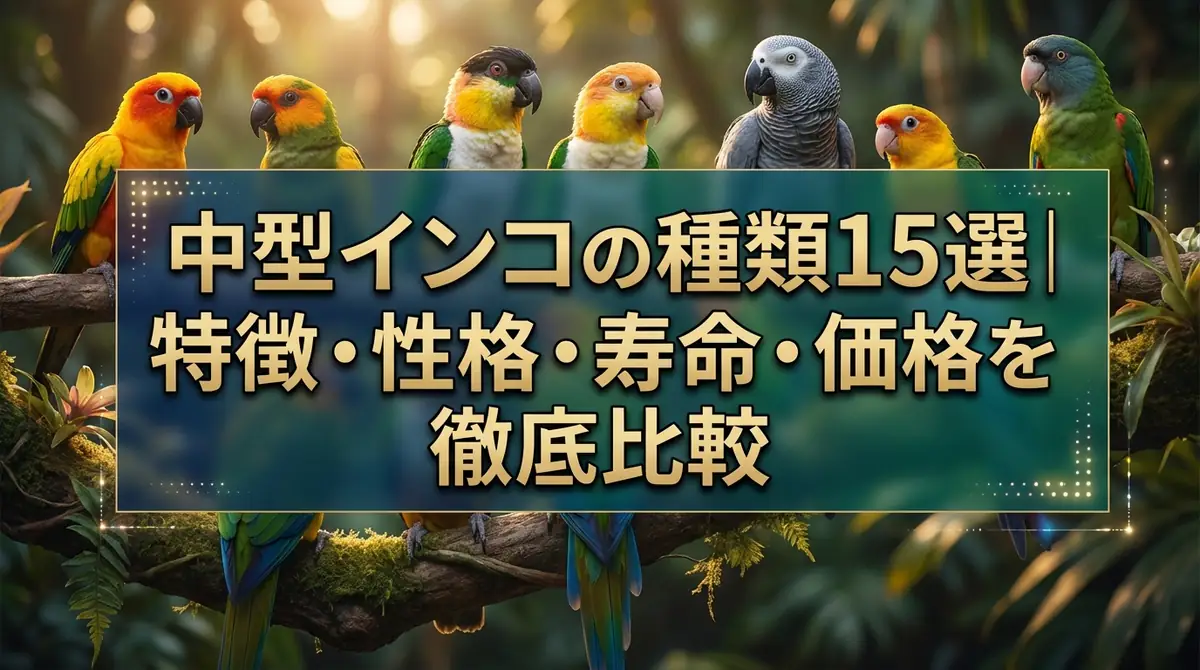 中型インコの種類15選｜特徴・性格・寿命・価格を徹底比較