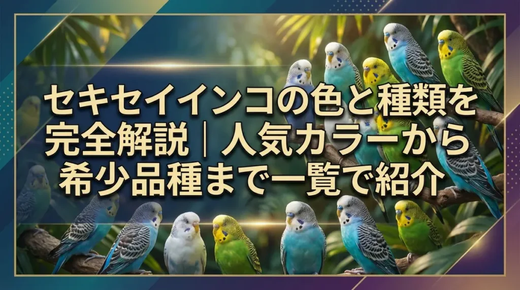 セキセイインコの色と種類を完全解説｜人気カラーから希少品種まで一覧で紹介