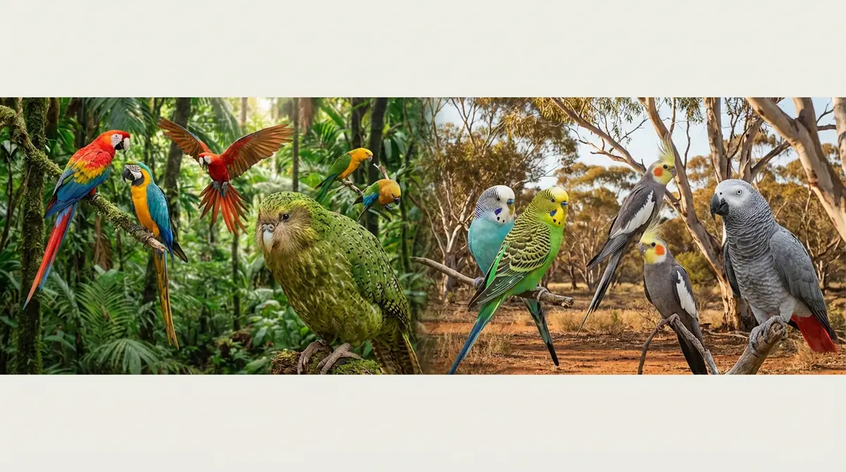 代表的なインコの種類と生態の違い