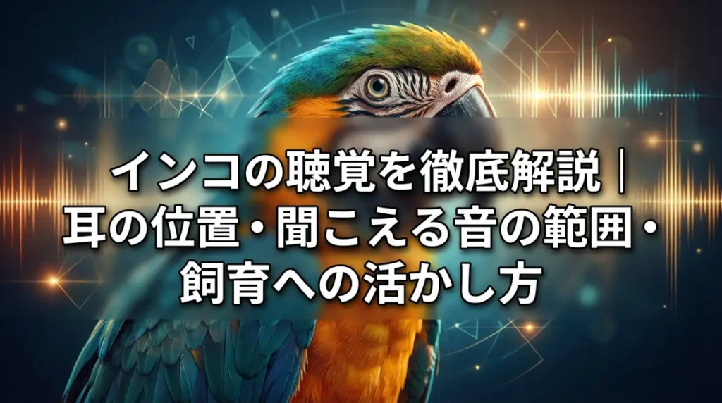 インコの聴覚を徹底解説｜耳の位置・聞こえる音の範囲・飼育への活かし方