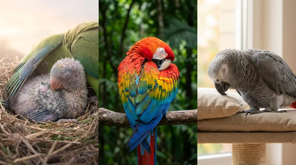 【年齢別】雛・成鳥・老鳥で変わるインコの睡眠の特徴