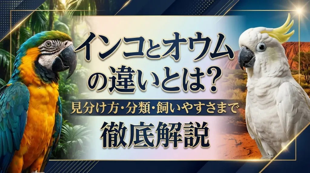 インコとオウムの違いとは？見分け方・分類・飼いやすさまで徹底解説