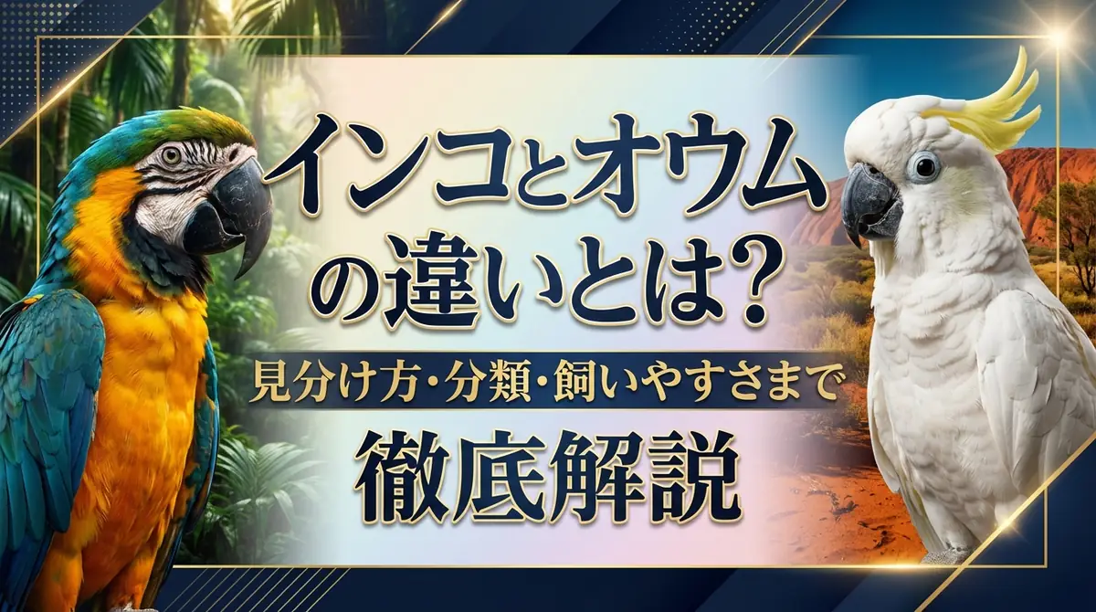 インコとオウムの違いとは?見分け方・分類・飼いやすさまで徹底解説