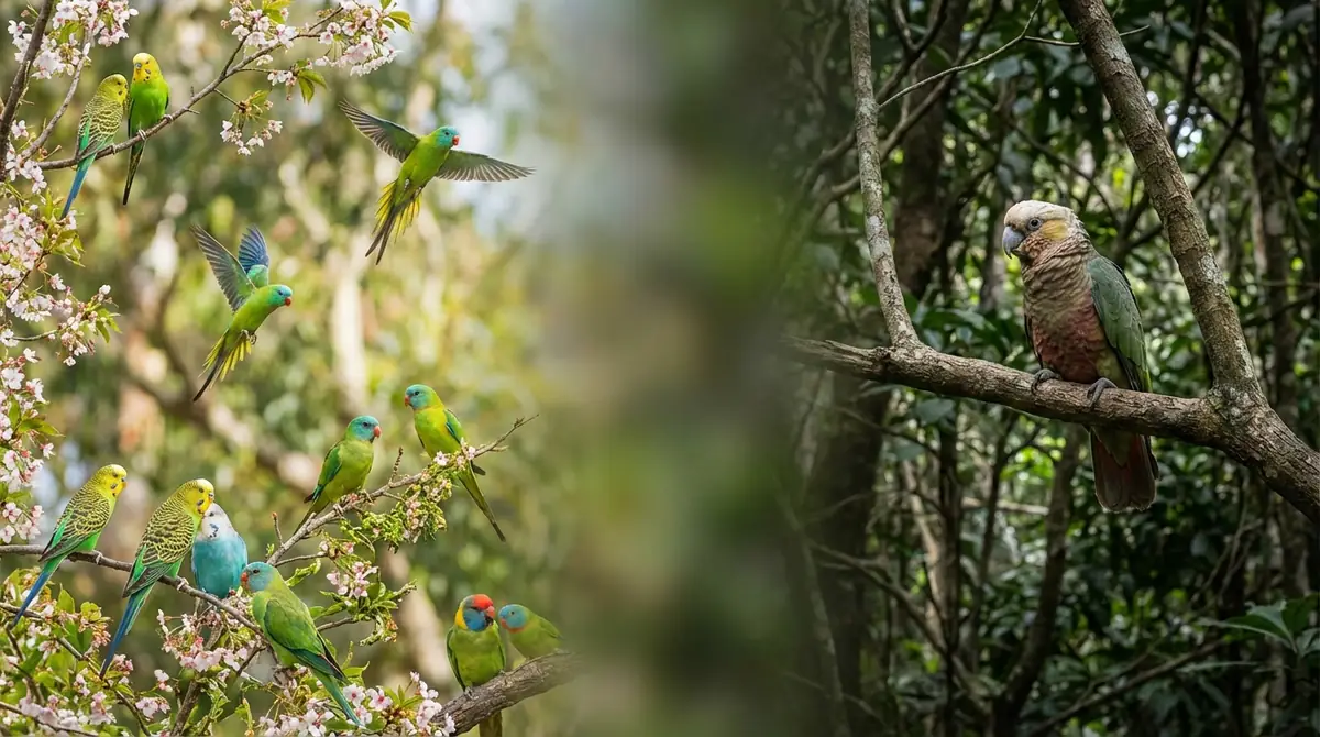 インコとオウムの性格・生態の違い