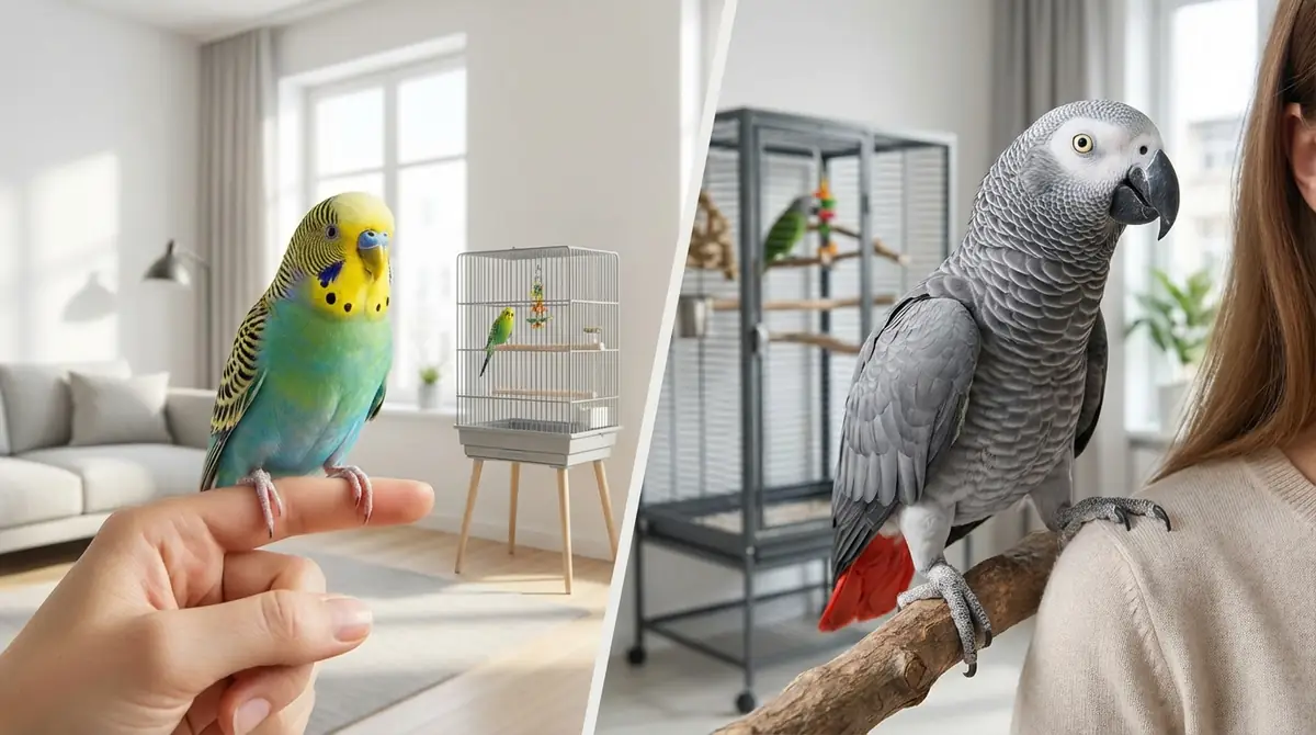インコとオウムはどっちが飼いやすい?初心者向けに比較