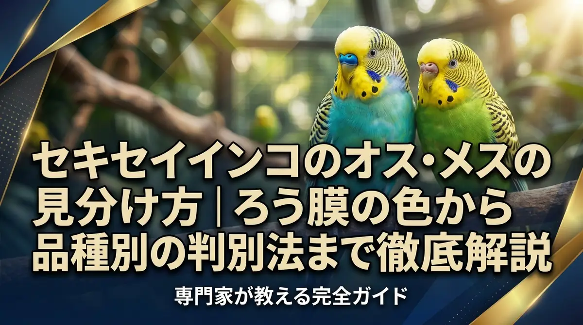 セキセイインコのオス・メスの見分け方|ろう膜の色から品種別の判別法まで徹底解説