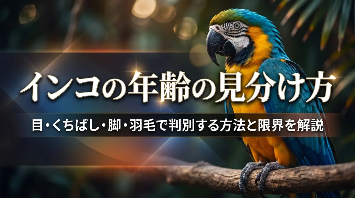 インコの年齢の見分け方|目・くちばし・脚・羽毛で判別する方法と限界を解説