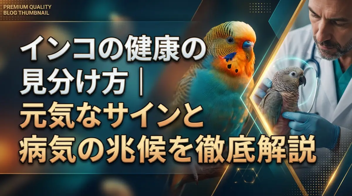 インコの健康の見分け方|元気なサインと病気の兆候を徹底解説
