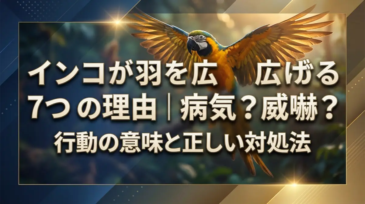 インコが羽を広げる7つの理由｜病気？威嚇？行動の意味と正しい対処法