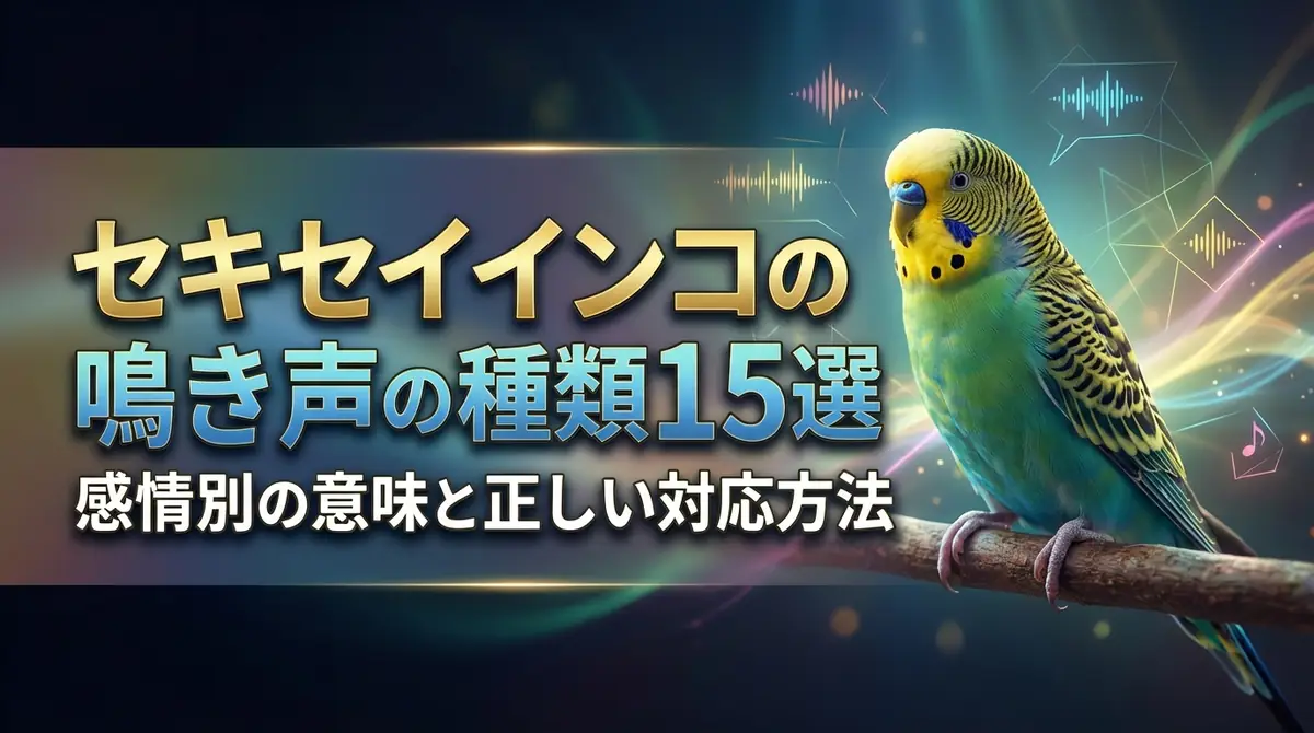 セキセイインコの鳴き声の種類15選｜感情別の意味と正しい対応方法