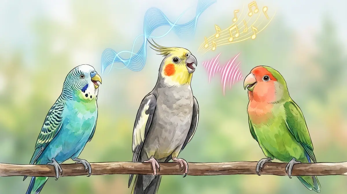 【種類別】セキセイ・オカメ・コザクラインコの鳴き声の特徴