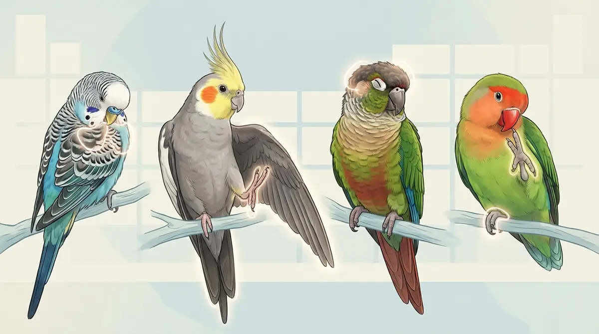 【部位別】インコの仕草と意味クイックリファレンス