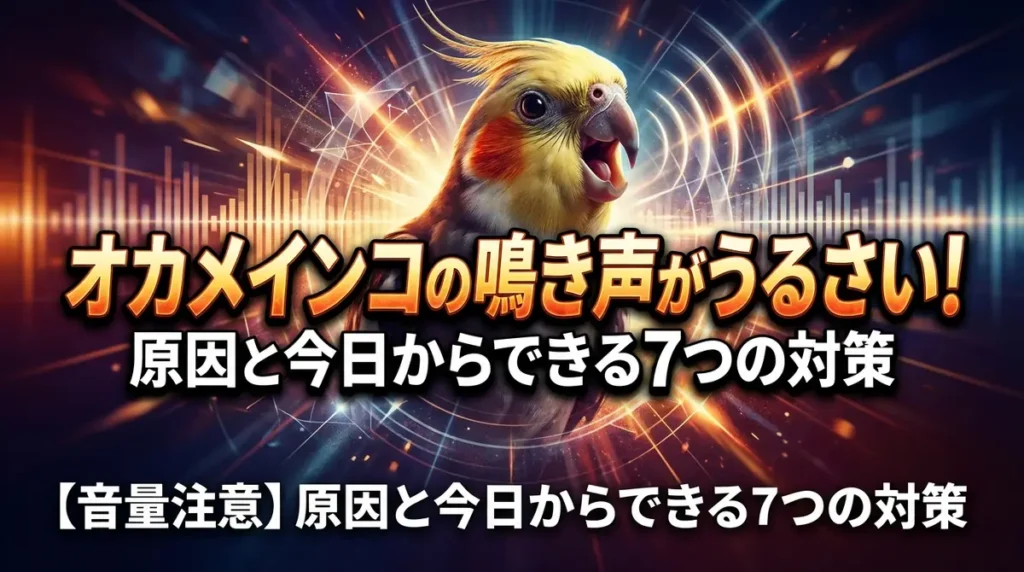 オカメインコの鳴き声がうるさい！原因と今日からできる7つの対策