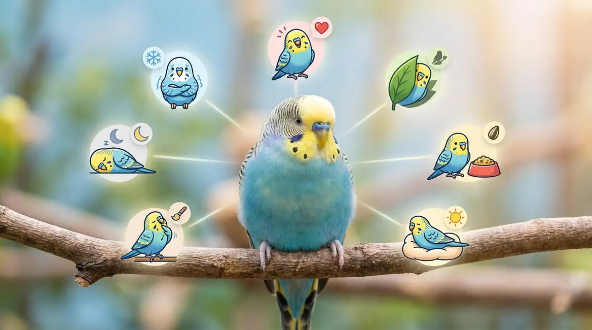 インコが膨らむ7つの理由｜原因別にわかりやすく解説