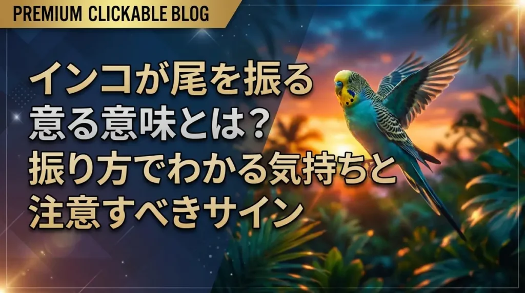インコが尾を振る意味とは？振り方でわかる気持ちと注意すべきサイン