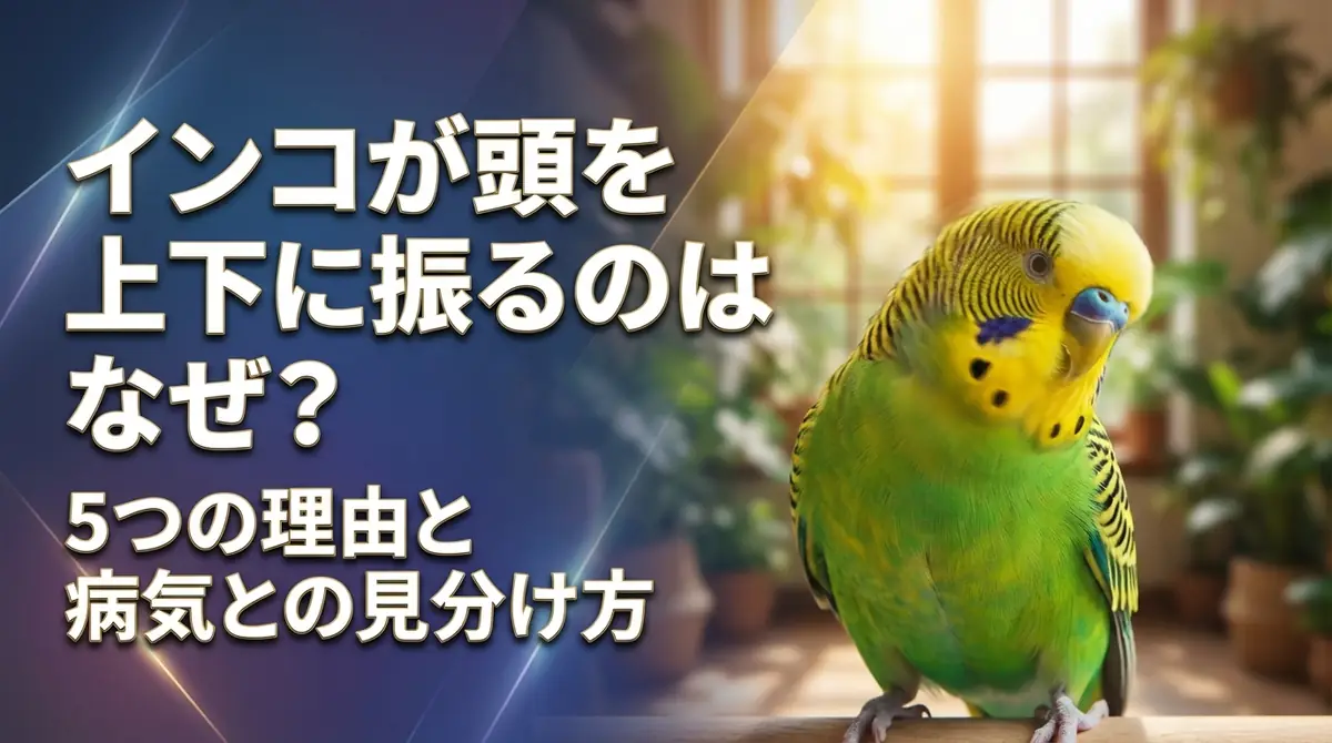 インコが頭を上下に振るのはなぜ?5つの理由と病気との見分け方