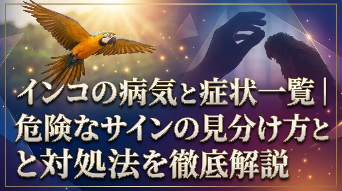 インコの病気と症状一覧｜危険なサインの見分け方と対処法を徹底解説