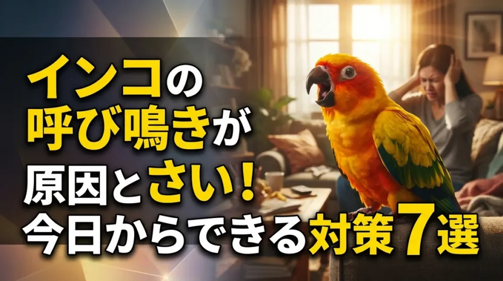 インコの呼び鳴きがうるさい！原因と今日からできる対策7選