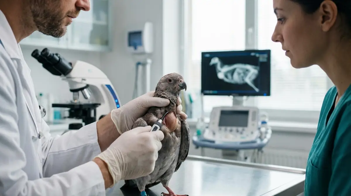 動物病院でのそのう炎の検査・治療の流れ