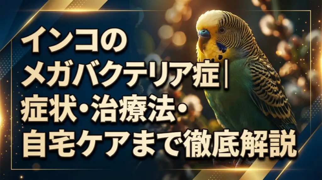 インコのメガバクテリア症｜症状・治療法・自宅ケアまで徹底解説