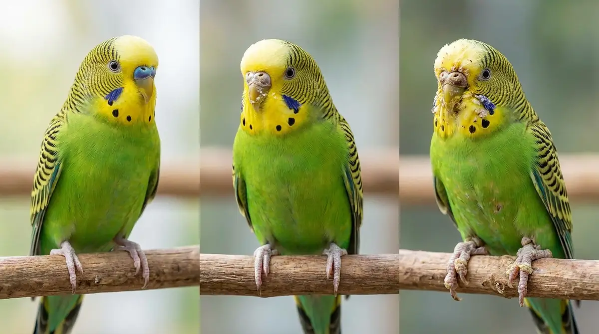 インコの疥癬症の症状|初期〜重症までの見分け方
